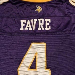 OnField Reebok Youth Boys L (14-16) Minnesota Vikings Brett Favre Jersey Num 4